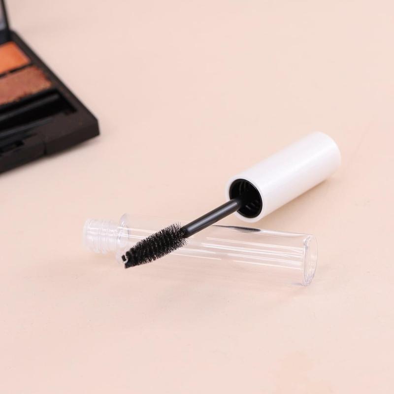 10ml Empty Refillable Mascara Tube for Eyelashes Makeup, 1 Count Clear Mascara Makeup Storage Vial, Lashes Makeup Tool, Portable Travel Packing Mascara Refill Container with Inner Plug & Brush