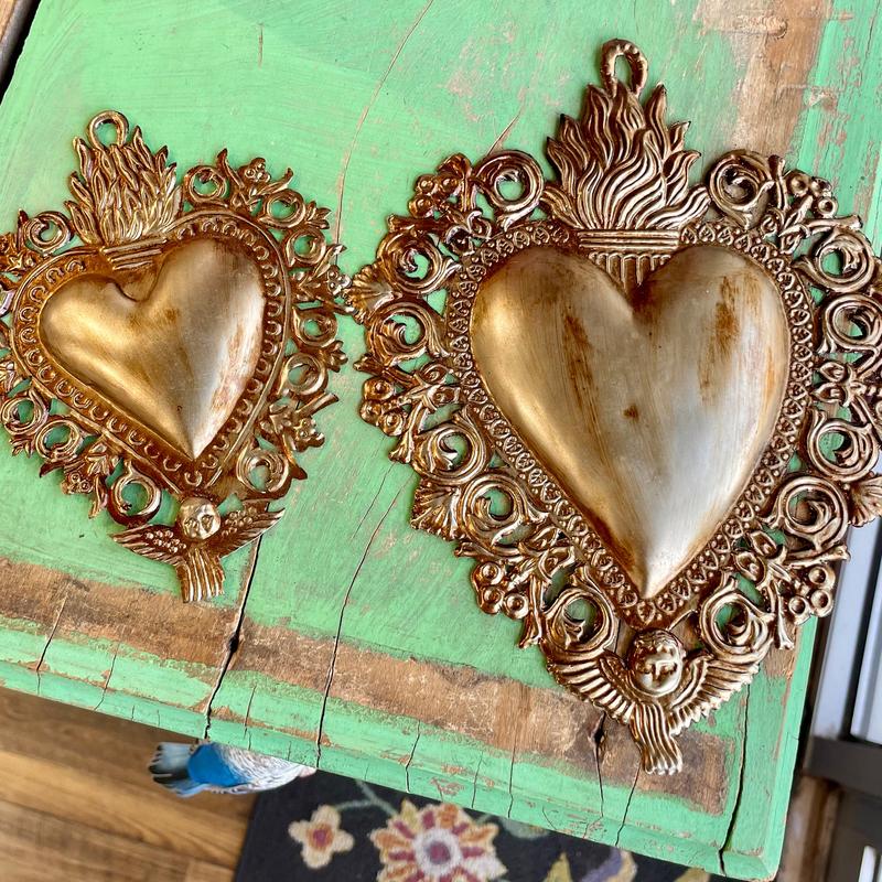 Antique Inspired Hanging Sacred Heart