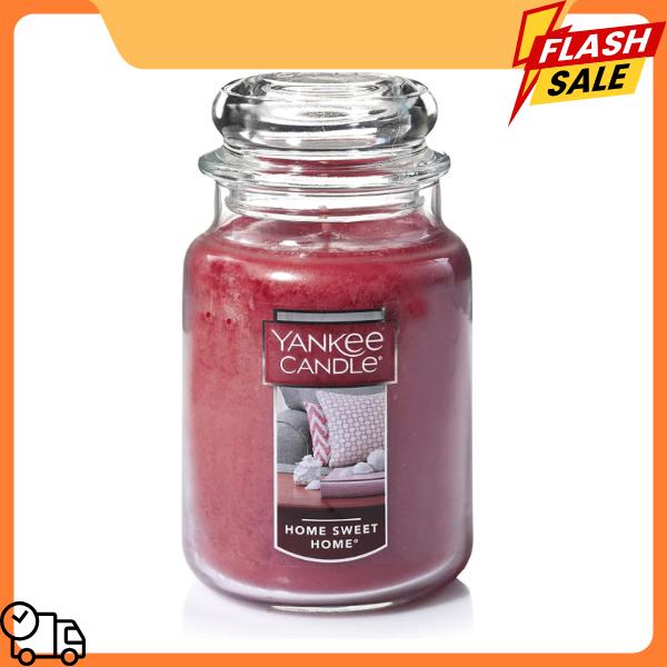 Yankee Candle Home Sweet Home Scented, Classic 22oz Large Jar Single Wick Candle, Over 110 Hours of Burn Time, Home and Christmas Decorations