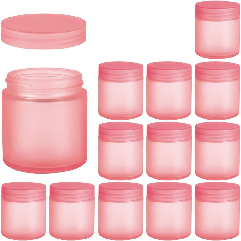 4OZ Glass Jars with Lids,  Small Glass Jars, 12 Pack Empty Round Canning Storage Jars Containers for Storing Lotions, Powders, and Ointments