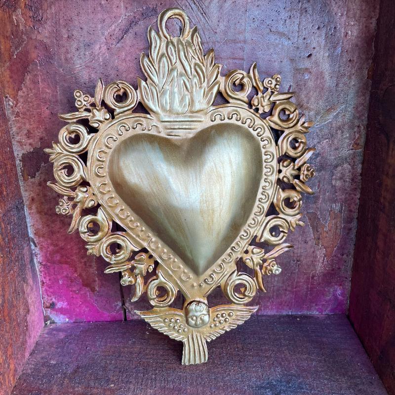 Antique Inspired Hanging Sacred Heart