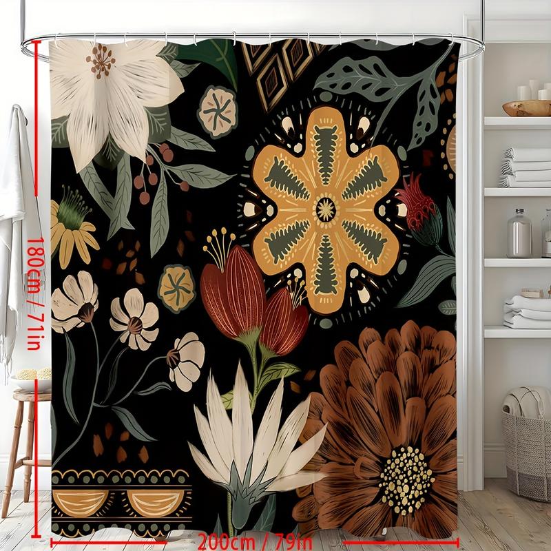 Shower Curtain 180x180cm 200x180cm - Variety of Designs, Including Halloween & Christmas Themes - Waterproof, Easy-to-Clean Bathroom Curtains - Festive and Regular Patterns Available