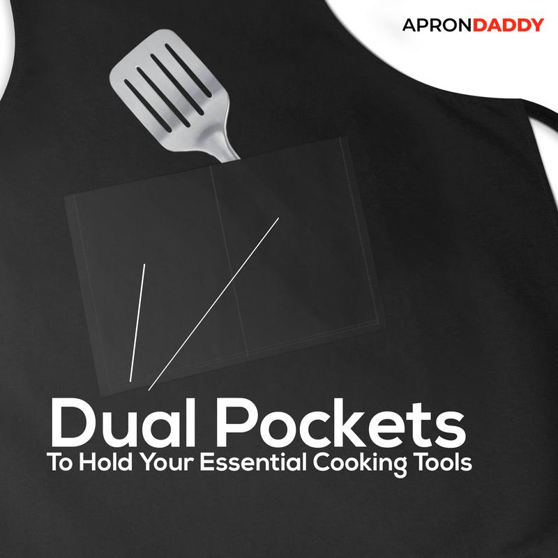 APRON DADDY Chef Apron - The Grillfather - Funny Dad Gift BBQ Grilling Cooking Apron