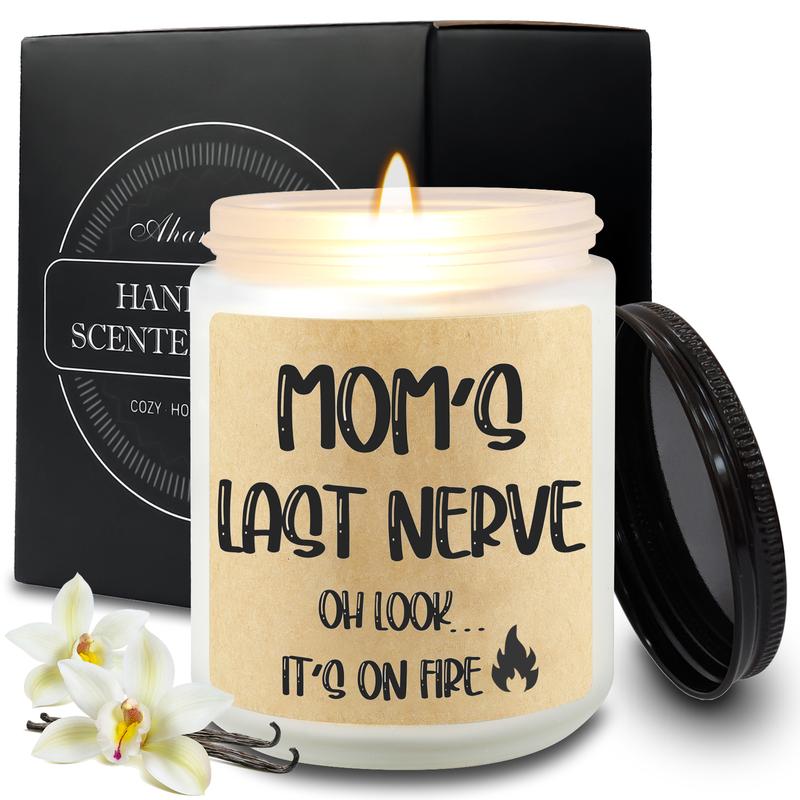 Moms Last Nerve Candle, Mother's Day Candle Gifts for Women - Funny Mother's Day Gifts for Mom - Gifts for Mom from Daughter Son, Birthday Gifts for Mom Grandma