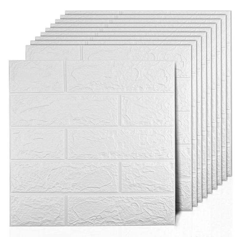 3D Self-Adhesive Wall Stickers, Foam Tile Wall Decal - Soft & Waterproof Adhesive Tiles Sticker, Decorative Panels - Easy to Stick - 15*13.8 Inches, 10 20 50pcs Set (Random Cutting), Home Decor