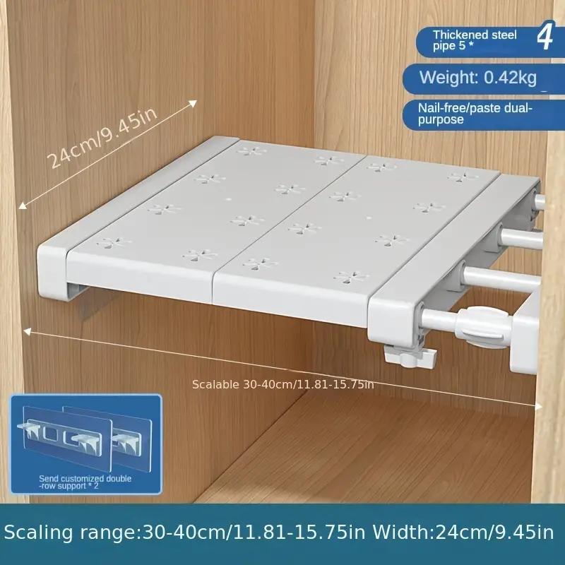 Adjustable Shelf Divider, 1 Count Space Saving Cabinet Shelf Divider, Home Organizer for Kitchen Bedroom Living Room Office