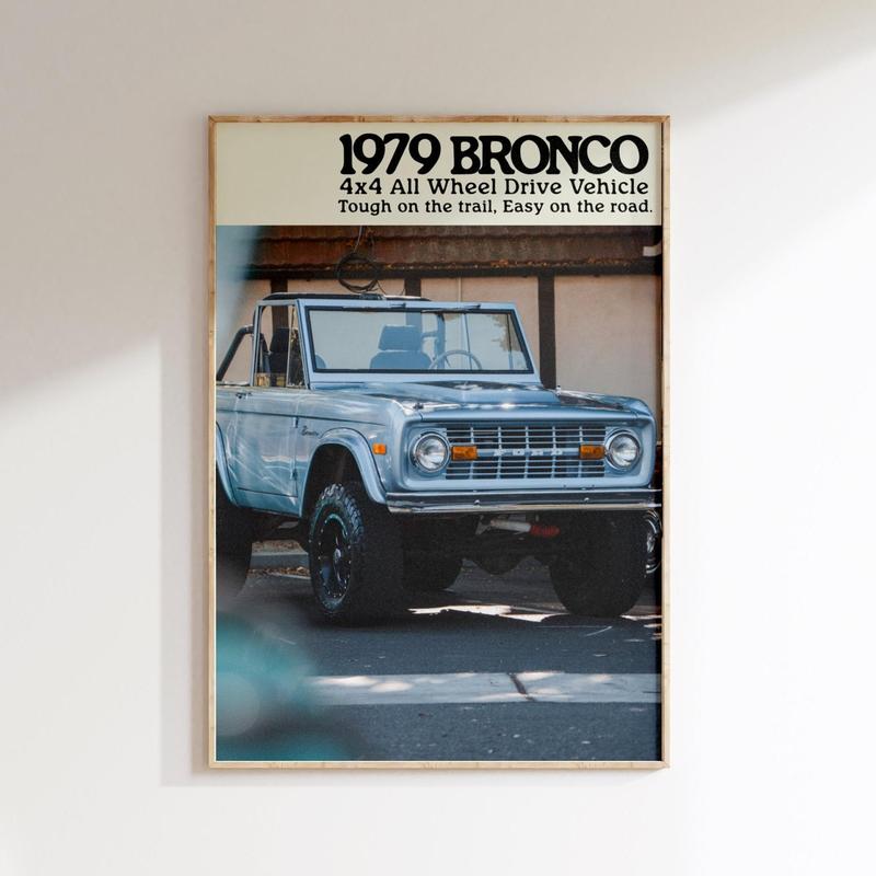 Overland Print Nature Wall Poster No Frame Newspaper Print Granola Girl Decor Trendy Art Newspaper Poster Vintage Bronco Poster Camping Gifts