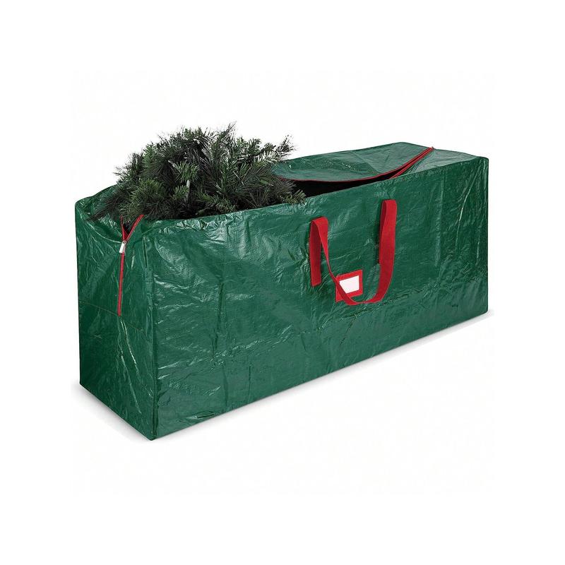 Large Christmas Tree Storage Bag, Suitable For Detachable Trees Up To 9 Feet Tall, 30 Inches High X 15 Inches Wide X 65 Inches Long, Waterproof, Heavy-Duty, Stylish Dual Zipper And Great Handlehalloween Decor, Christmas Decorations, Birthday Decorations,