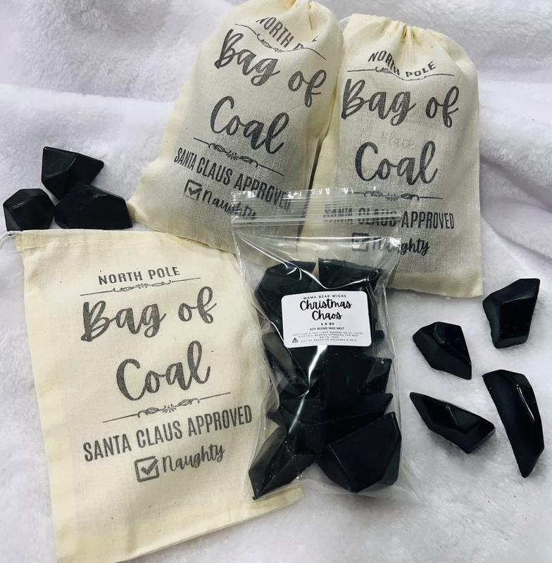 Bag of Coal Wax Melts | Soy Wax | Stocking Stuffer | Christmas