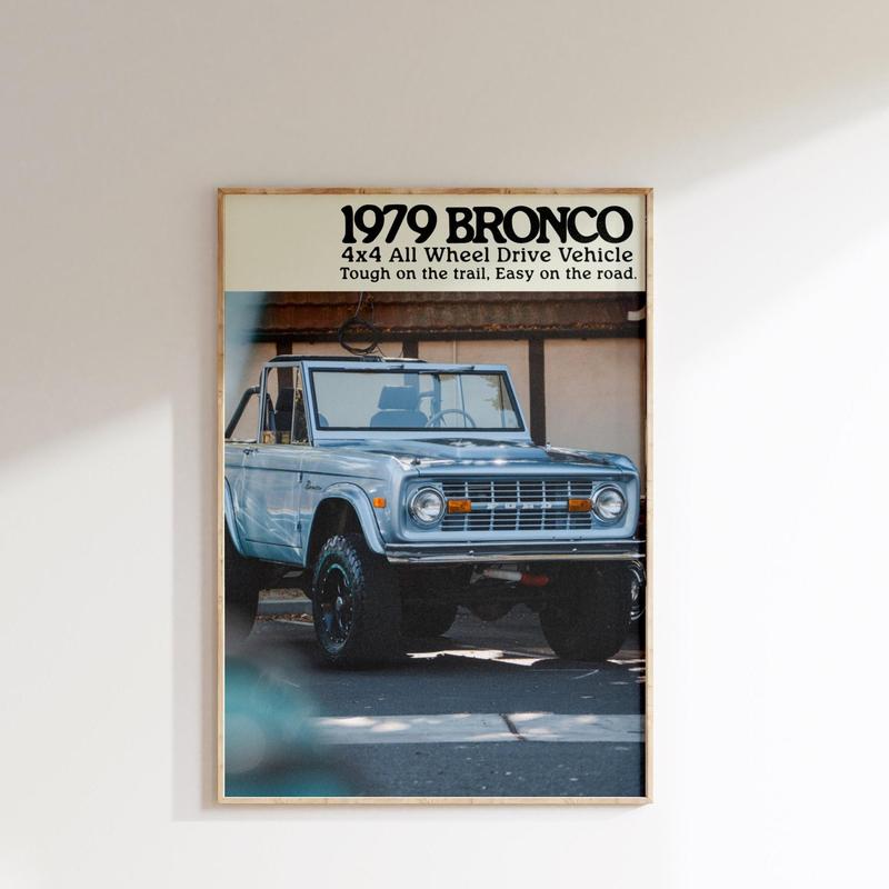 Overland Print Nature Wall Poster No Frame Newspaper Print Granola Girl Decor Trendy Art Newspaper Poster Vintage Bronco Poster Camping Gifts