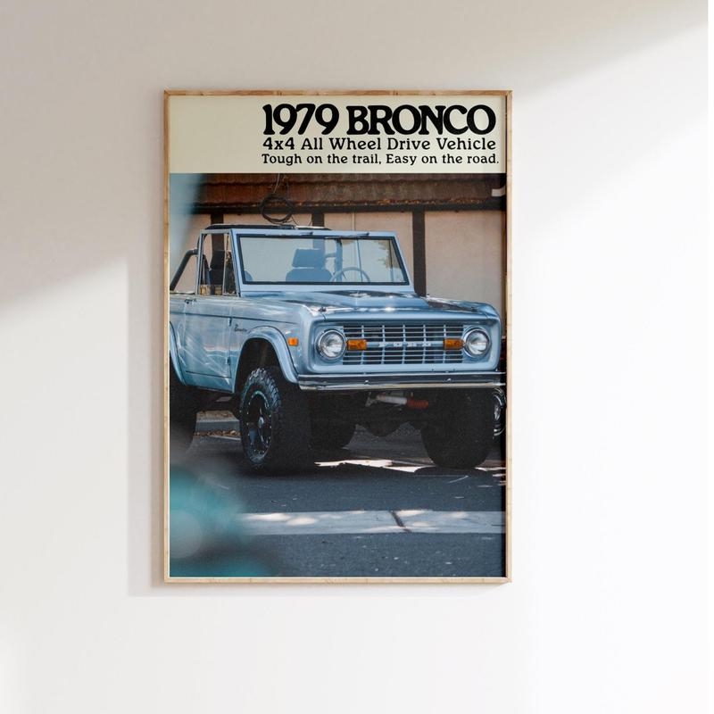 Overland Print Nature Wall Poster No Frame Newspaper Print Granola Girl Decor Trendy Art Newspaper Poster Vintage Bronco Poster Camping Gifts