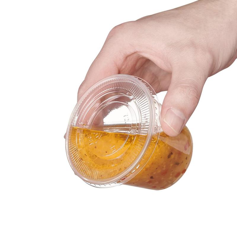 50 Cups With Lid -2 Oz(approximately 56.7g)Transparent Plasticcontainer With Leak Proof Lid -Compact Foodstorage For Controlling Portions, Sauce, Liquid, Dipping Sauce