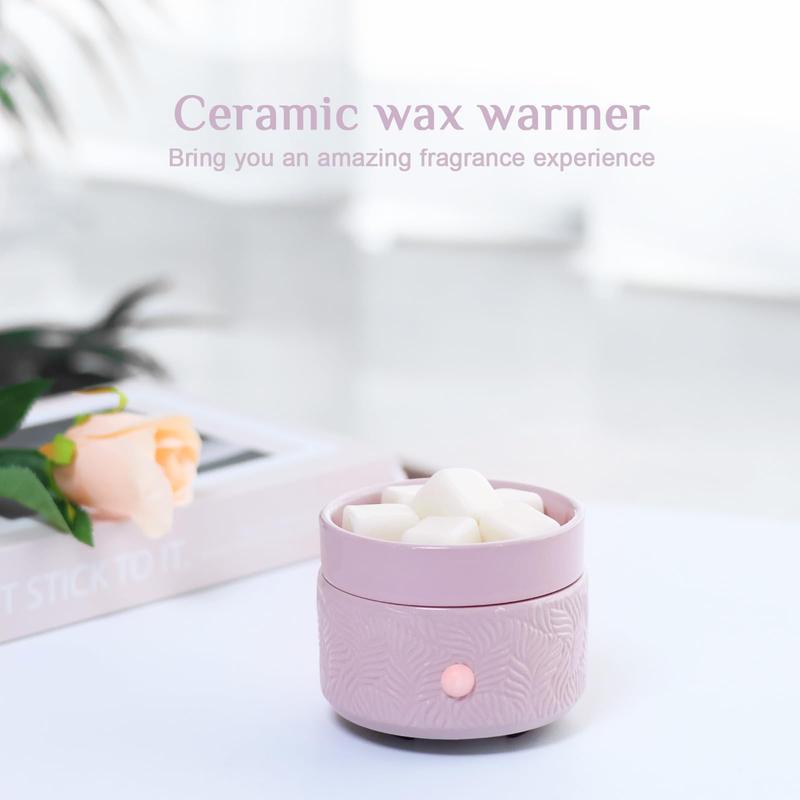 Candle Wax Melts Warmer Burner - Ceramic Essential Oil Burner Warmer 3-in-1 Fragrance Wax Melter for Scented Wax Tart Cube Aromatherapy Home Office Bedroom Decor Gifts