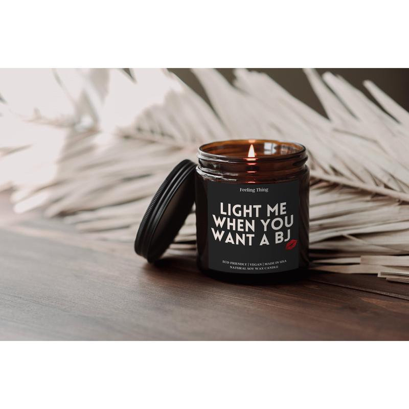 Light Me When You Want a BJ, Valentines Gifts For Him, Adult Humor, Funny Gifts, Couple BJ Candle, Valentine Day Gift For Him, Gift For Him