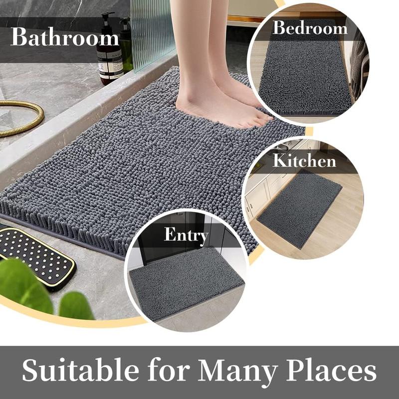 SONORO KATE Cozy Bathroom Mat Non-Slip Thick Door Carpet for Bathroom Bedroom Balcony Living Room Home Decoration,Water Absorbent