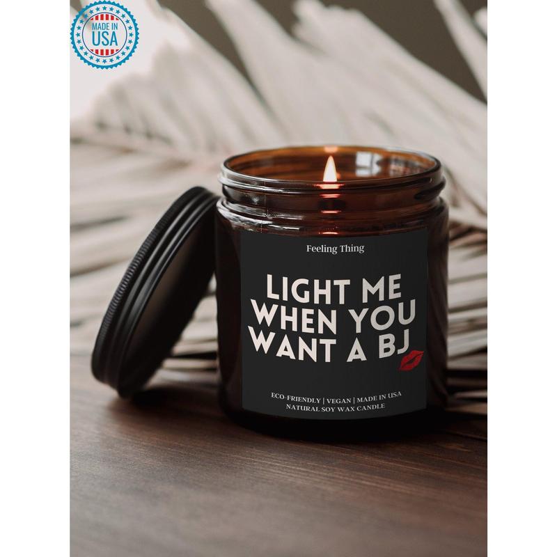 Light Me When You Want a BJ, Valentines Gifts For Him, Adult Humor, Funny Gifts, Couple BJ Candle, Valentine Day Gift For Him, Gift For Him