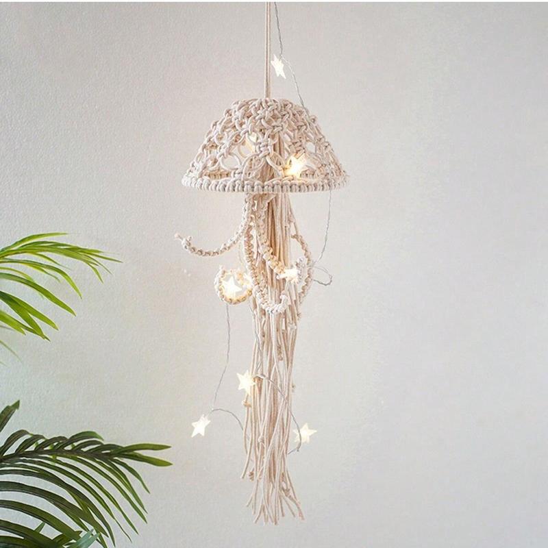 Romantic Ornament Jellyfish Design Hanging Decor, 1 Count Creative Ocean Themed Design Lightweight Hanging Decorations (without String Light)