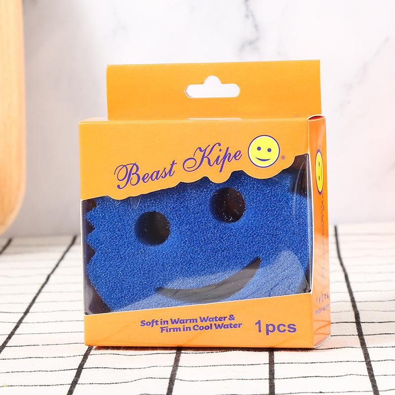 Thickened American Smiley Face Dishwashing Eraser Clean Block Kitchen Absorbent Sponge Wipe Oil-Free Bathroom Floor Decontamination Sponge