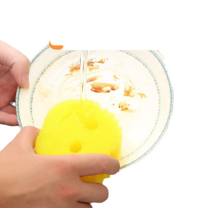 Thickened American Smiley Face Dishwashing Eraser Clean Block Kitchen Absorbent Sponge Wipe Oil-Free Bathroom Floor Decontamination Sponge