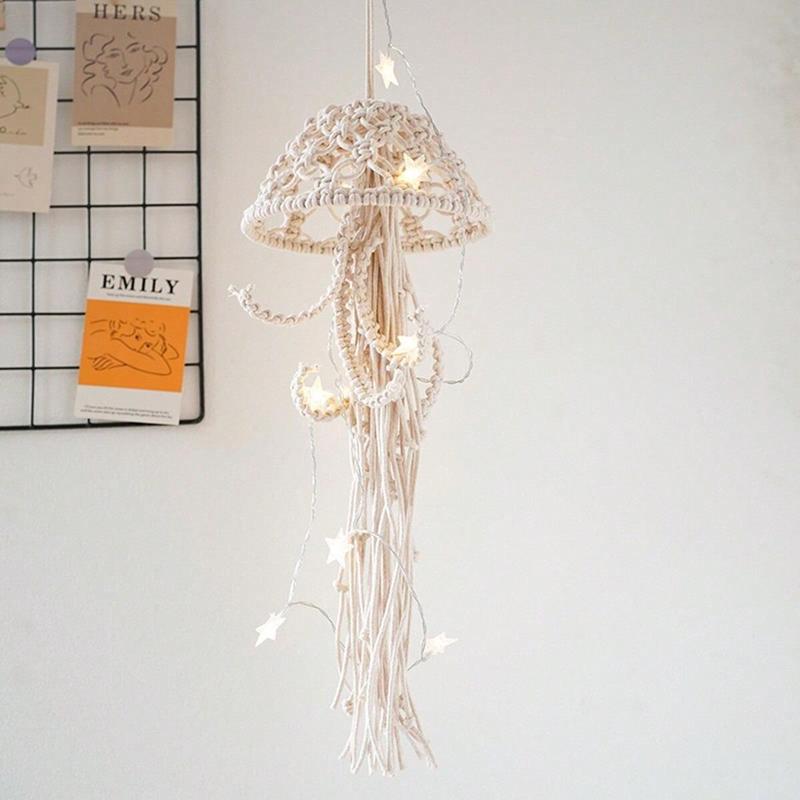 Romantic Ornament Jellyfish Design Hanging Decor, 1 Count Creative Ocean Themed Design Lightweight Hanging Decorations (without String Light)