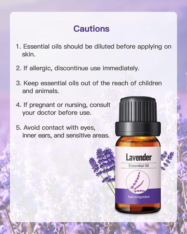 Lavender Essential Oil and Natural for Facial Steamer Home Diffuser Aromatherapy Making Candle Perfume 10ml (1 3oz)