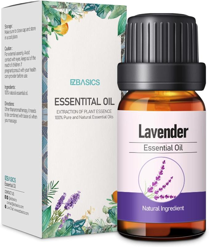 Lavender Essential Oil and Natural for Facial Steamer Home Diffuser Aromatherapy Making Candle Perfume 10ml (1 3oz)