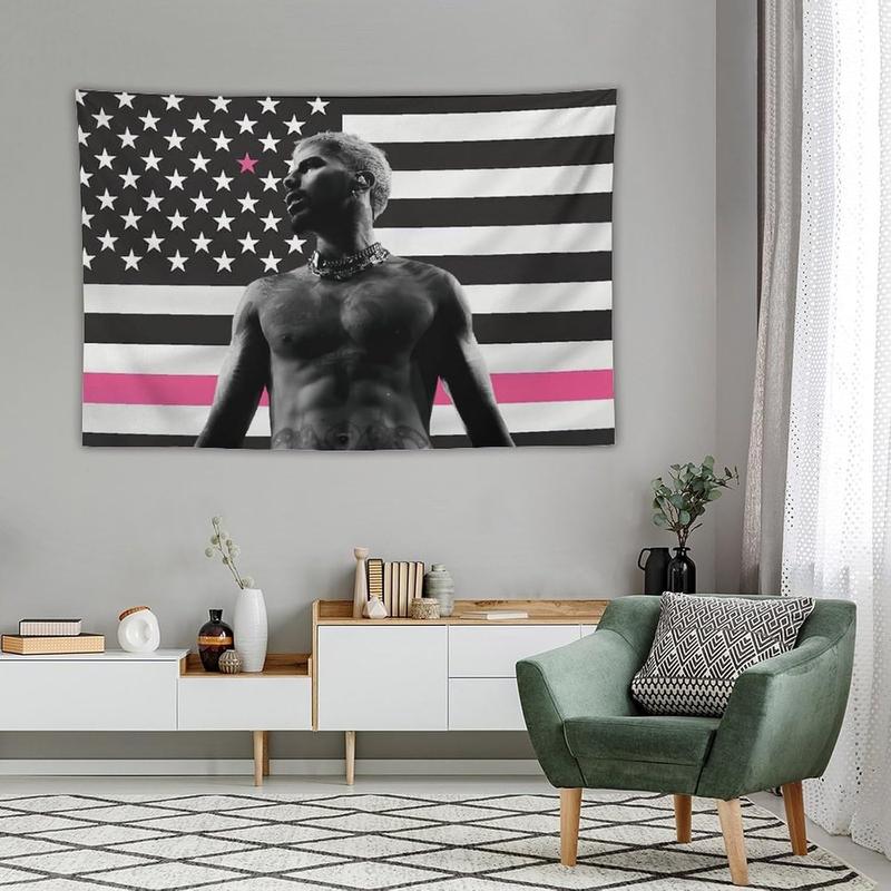 Rauw Singer Alejandro American Flag Tapestry Poster Suitable for College Dormitories, Bridal Chambers, Bedrooms, Living Rooms, Dormitories, Background Decorations, National Flag Gifts Merch