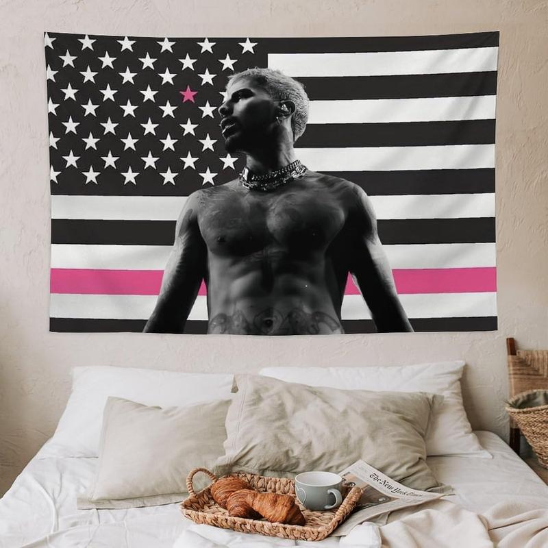 Rauw Singer Alejandro American Flag Tapestry Poster Suitable for College Dormitories, Bridal Chambers, Bedrooms, Living Rooms, Dormitories, Background Decorations, National Flag Gifts Merch