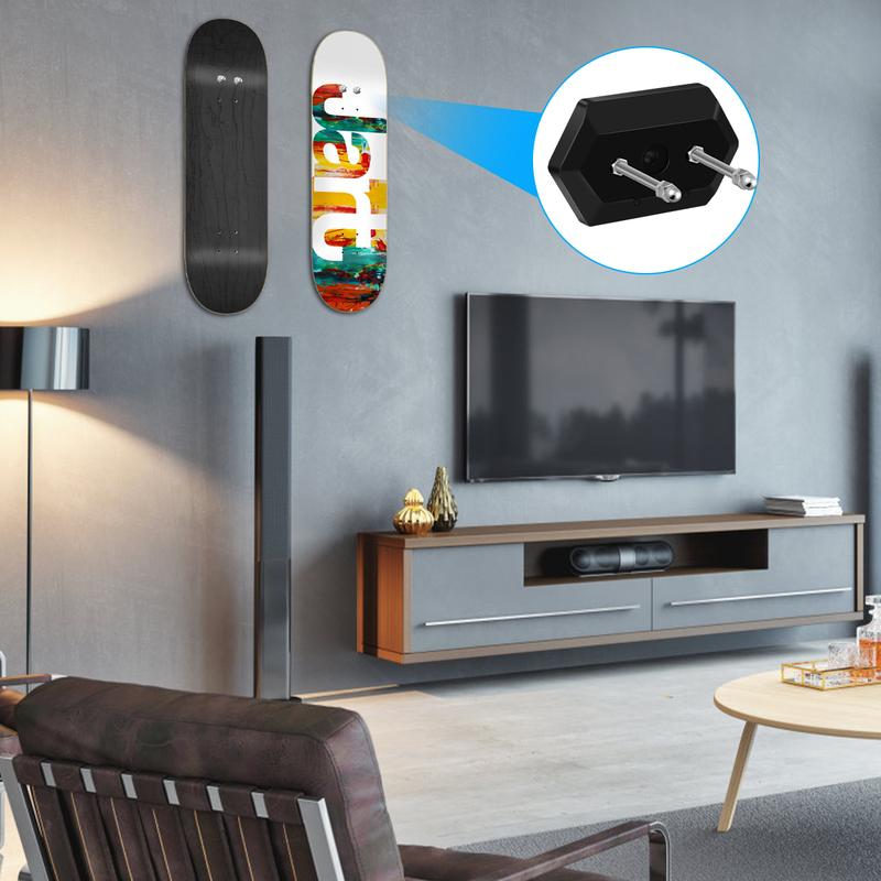 2Pcs Skateboard Wall Siminnt Holder Heavy Duty Skateboard Hanger Space Saving Floating Skateboard Display Rack Home Wall Decoration for Living Room Bedroom Garage