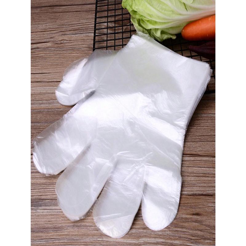 100Pcs Plastic Disposable Gloves For Cooking, Meal Prep, Kitchen, BBQ, Cleaning, Restaurant Service, Crafts Making