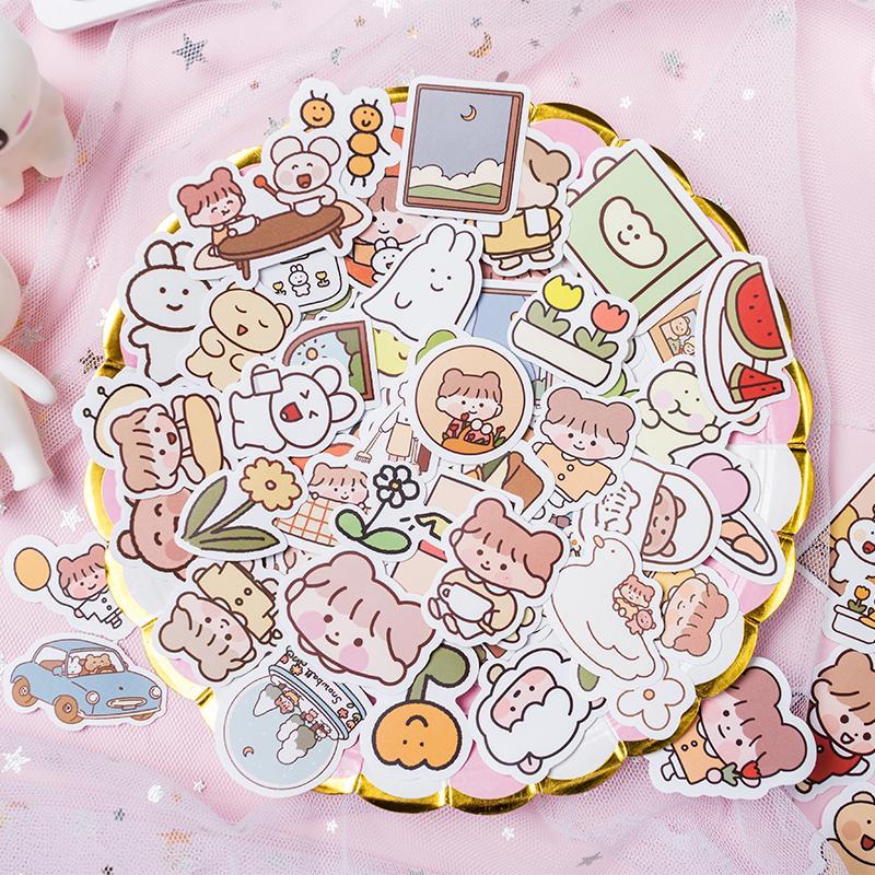 100pcs Cute Girl Pattern Sticker, Waterproof Cartoon Sticker, Decoration Sticker For Phone Case, Computer, Guitar, Bag, Water Cup, Scrapbook