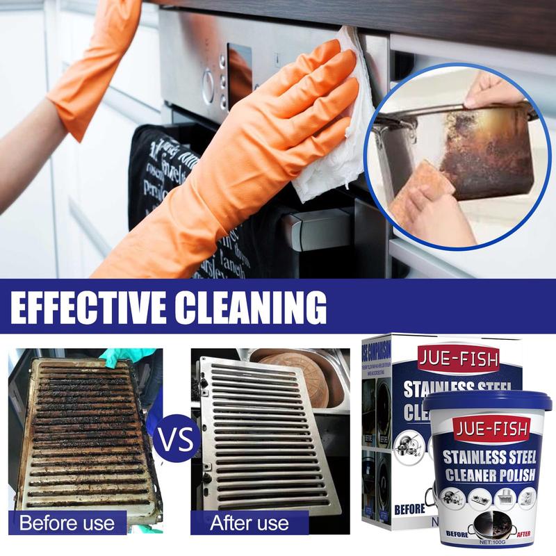 remium Stainless Steel Cleaner - Effective Degreaser for Cookware, Rust Stains, Stovetops, and Grease Residue