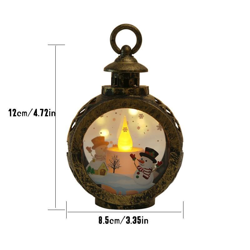 Christmas Themed Luminous Night Light, 1 Count Battery Powered Hanging Light, Desktop Candle Light, Window Ornament for Home Party Decoration