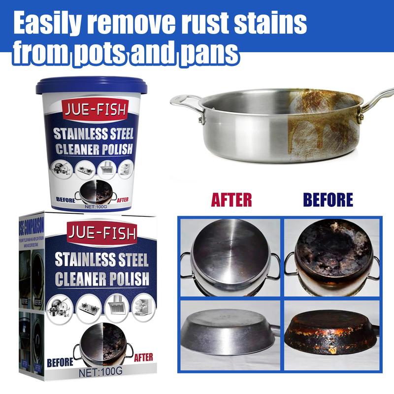 remium Stainless Steel Cleaner - Effective Degreaser for Cookware, Rust Stains, Stovetops, and Grease Residue