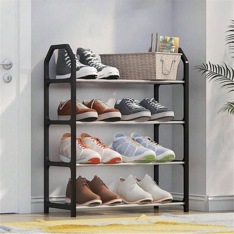 4-layer Large Capacity Shoe Rack, 1 Count Space Saving Shoe Storage Rack, Durable Shoe Organizer for Entryway, Living Room & Closet Storage