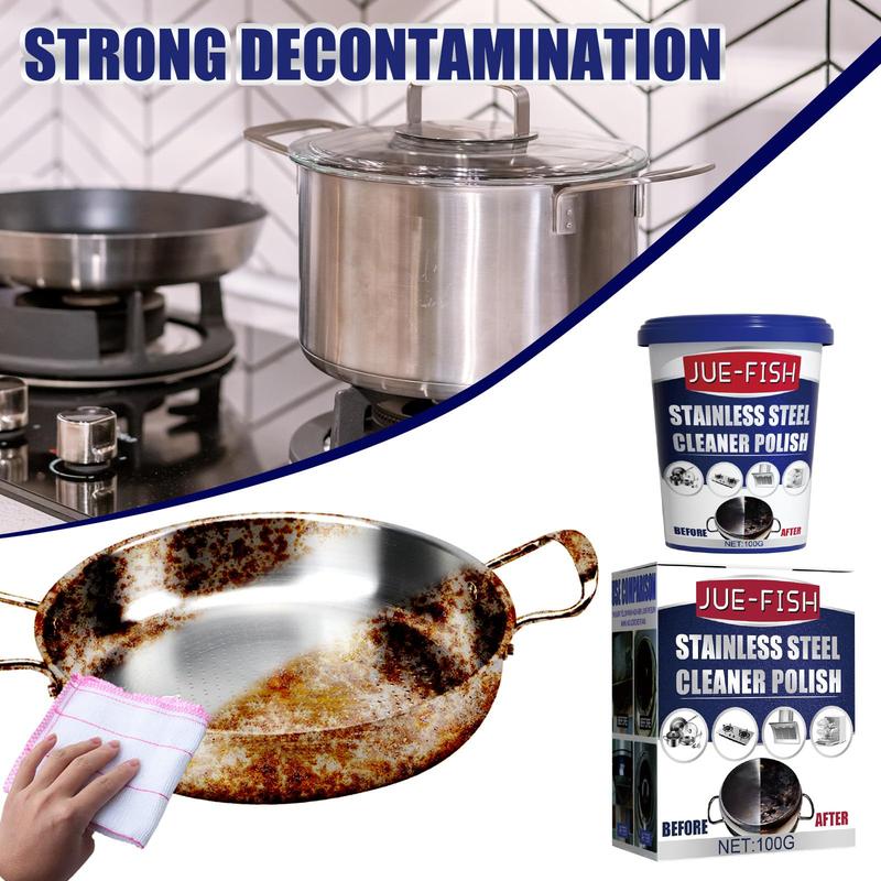 remium Stainless Steel Cleaner - Effective Degreaser for Cookware, Rust Stains, Stovetops, and Grease Residue