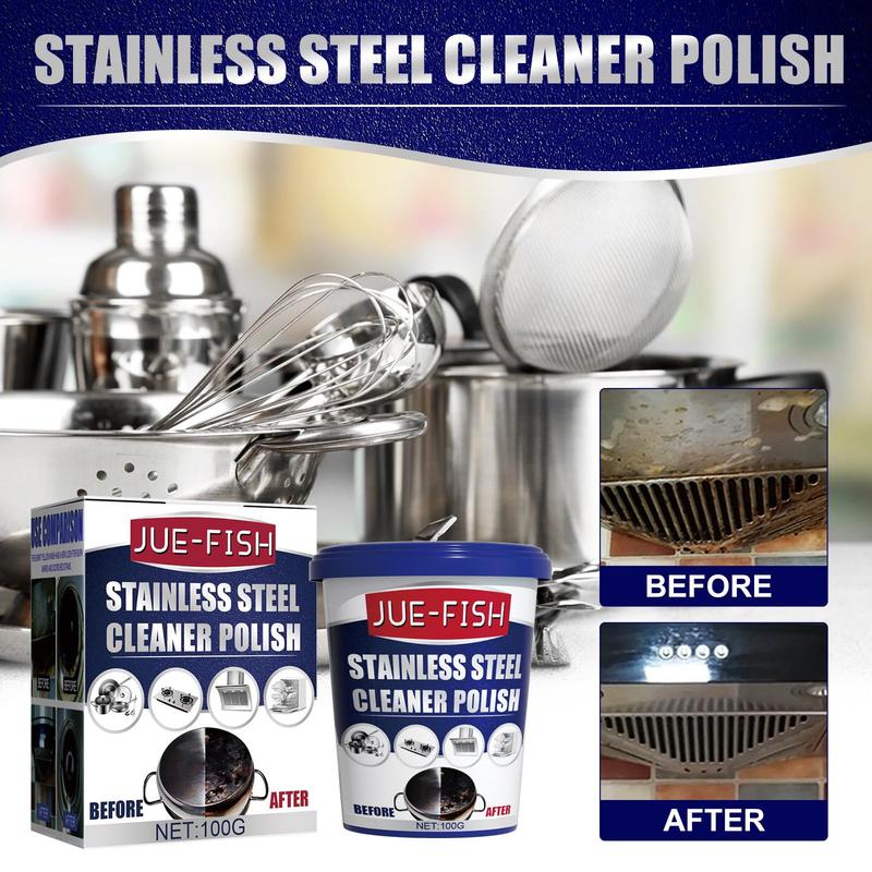 remium Stainless Steel Cleaner - Effective Degreaser for Cookware, Rust Stains, Stovetops, and Grease Residue