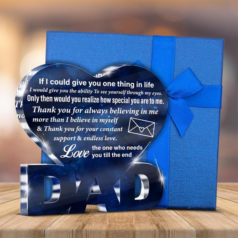 Dad Gift From Son Daughter, Thank You Gifts for Dad, Dad Appreciation Gifts, Father Acrylic Sign Keepsake Father's Day Birthday Present