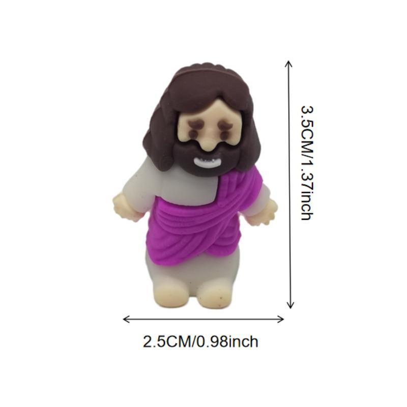 Mini Jesus Statue, 24pcs Cute Funny Jesus Statue, Home Decor Ornament for Living Room Bedroom Office, Religious Gifts for Friends