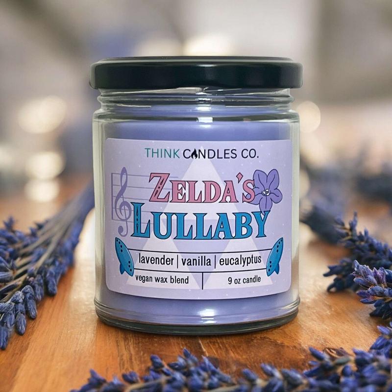 Zelda's Lullaby Candle | Hand Poured Vegan Wax Blend Candle | 9 oz, 4 oz, 2 oz Snap Bar