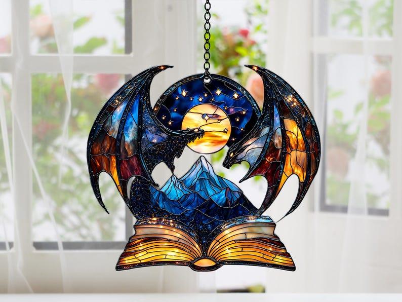 Night Court Suncatcher for Fantasy Book Lovers, Throne of Glass and Acotar Gifts for Readers, Gift Hangable Decoration