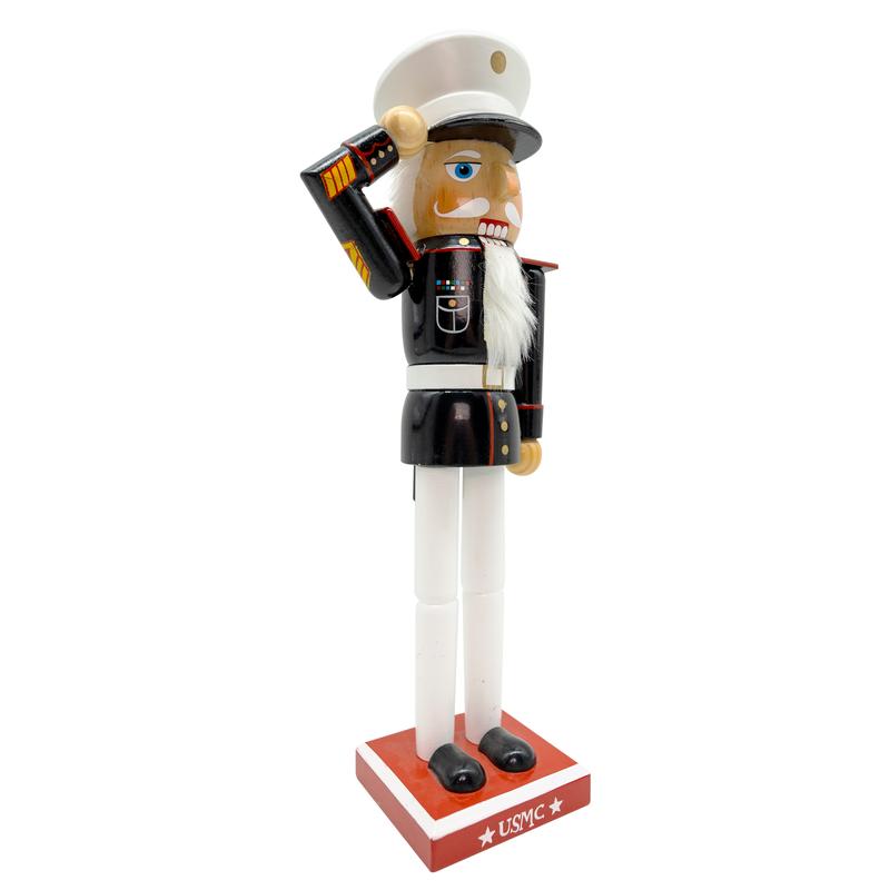 14IN Marine Corps Wooden Nutcrackers Christmas Decoration Figures Home Décor Gift Ornaments