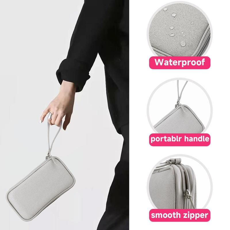 Portable Storage Bag, Waterproof Cable Organizer, Multifunctional Storage Bag for Cable, Charger, Headphone, Hard Drive