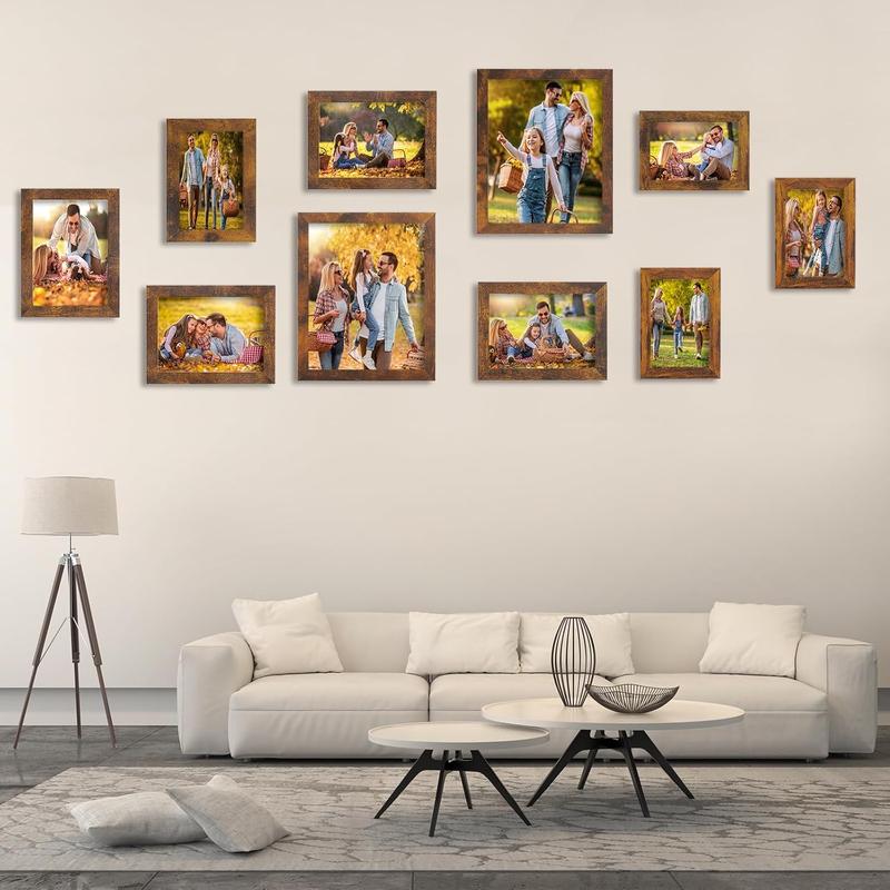 10 Pack Picture Frames, Picture Frames Collage Wall Decor, Gallery Wall Frame Set for Wall Mounting, Multi Sizes Including 8x10, 5x7, 4x6  Photo Frames