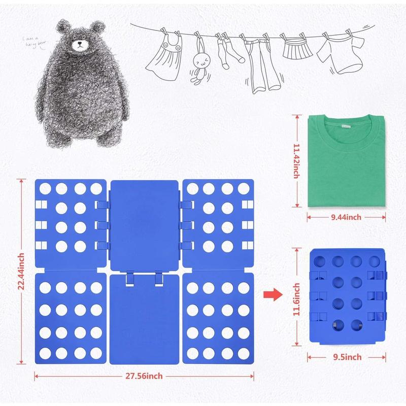 Clothes Folder T Shirt Folding Board Plastic Shirt Folder Board Easy and Fast for  and Adult to Fold