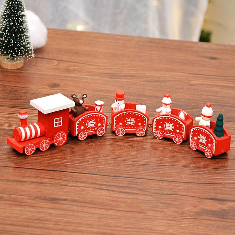 Christmas Train Design Ornament, 1 Count Mini Tree & Gingerbread Man Design Train Ornament, Holiday Party Desktop Decoration, Home Decor