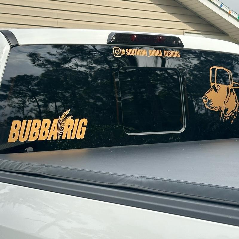 BubbaRig Decal 14x4.5 - High-Quality, Durable Adhesive Backing   Stickers