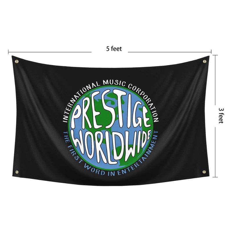 Prestige Worldwide Flag International Music Corporation 3x5 Feet Banner,Step Brothers Funny Poster Man Cave Wall Decor with Brass Grommets for College Dorm Room Decorations