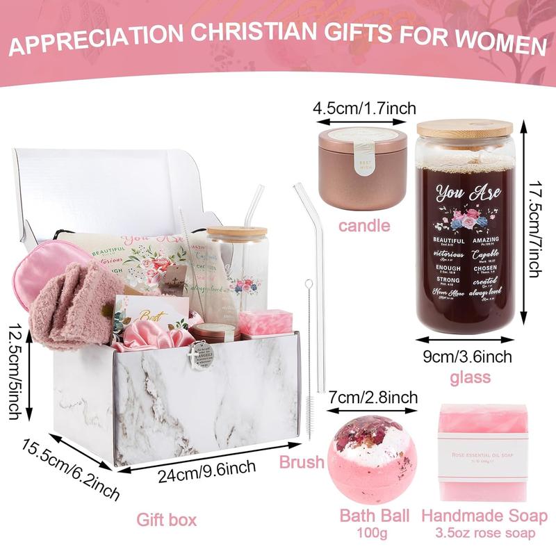 12 count Christian Gifts for Women, Christmas Gifts Inspirational Gift Set for Women,  Religious Catholic Gifts Box for Women Friends Female Sister Mom (you are)