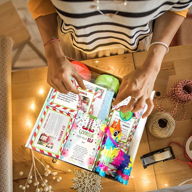 24-Day Christmas Elf Advent Calendar Kit, Fun Elf Activities Props, Christmas Elf Kits, Elf Kits Best Christmas Countdown Gift For The Children'S Or Friends And Family.